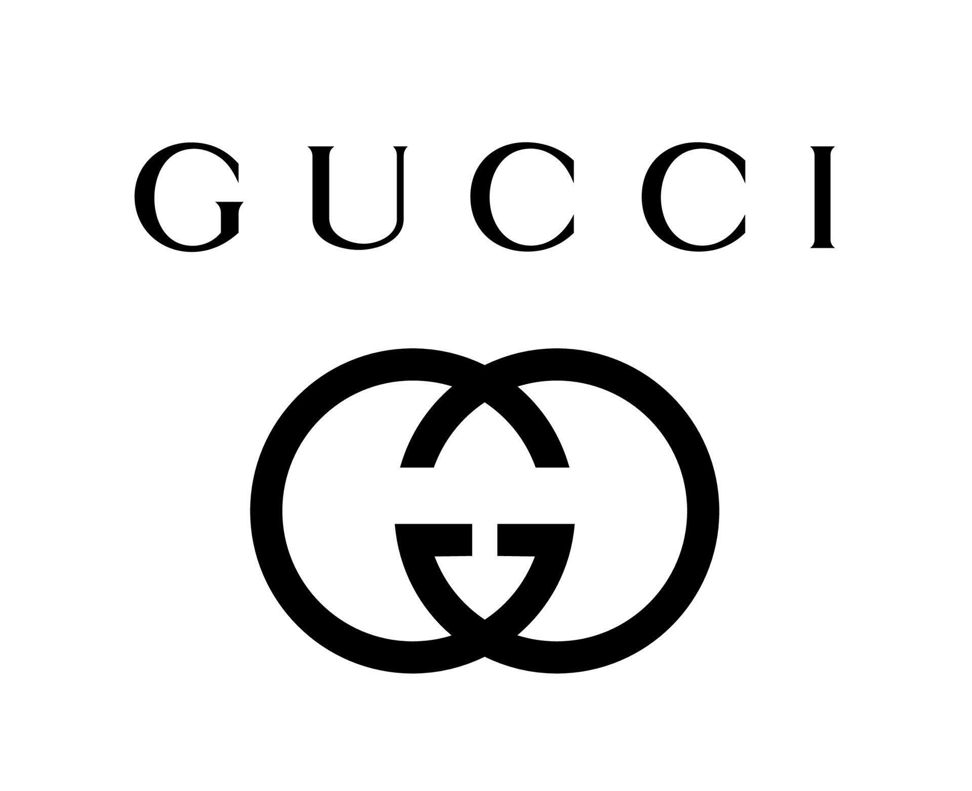 gucci logo brand symbol with name black design clothes fashion illustration free vector