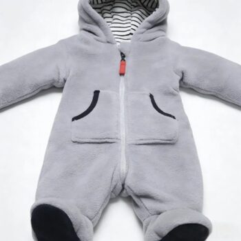 Super Soft Spring Asian Quilted Cute Baby Jumpsuit for Fall Winter Seasons Hover Image